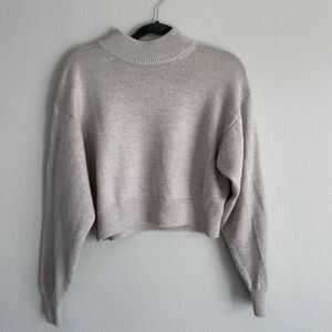 Wilfred Light Gray Turtleneck Sweater from Aritzia